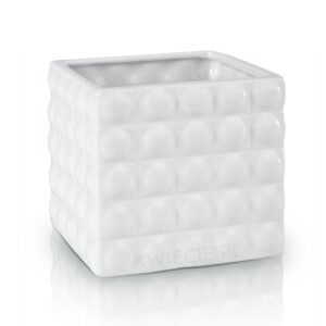 osłonka ceramiczna kwadrat bubble biała