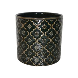 osłonka ceramiczna ciemnozielona wzór z1