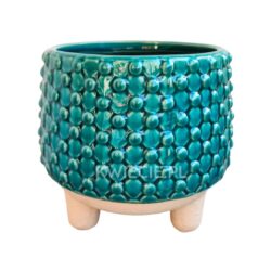 osłonka ceramiczna na nóżkach turkusowa