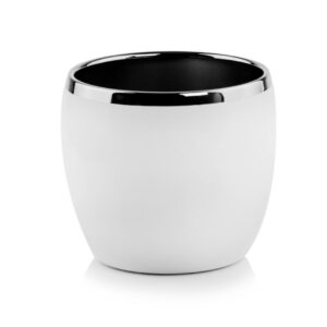 osłonka ceramiczna kula biało-srebrna