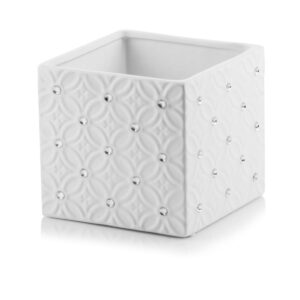 osłonka ceramiczna biała z cyrkoniami