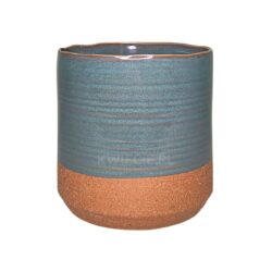 niebieska osłonka ceramiczna z piaskowym spodem