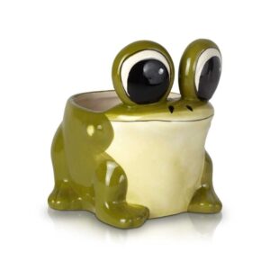 osłonka ceramiczna duża zielona żaba