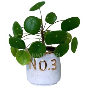 doniczka ceramiczna szaro-złota a'la beton no.3