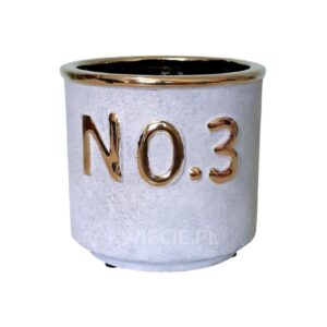 osłonka ceramiczna szaro-złota a'la beton no.3