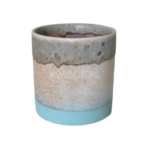 osłonka ceramiczna beżowo-turkusowa