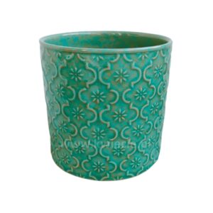 osłonka ceramiczna turkusowa wzór t1