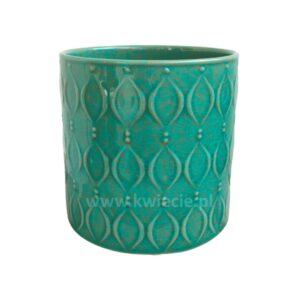 osłonka ceramiczna turkusowa wzór t6