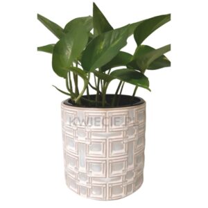 doniczka ceramiczna kremowa wzór c5