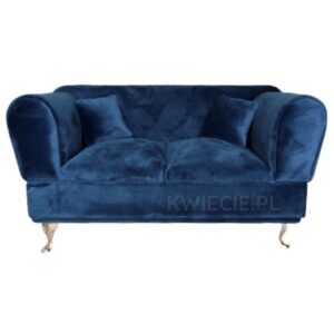 szkatułka na biżuterię granatowa sofa z lusterkiem