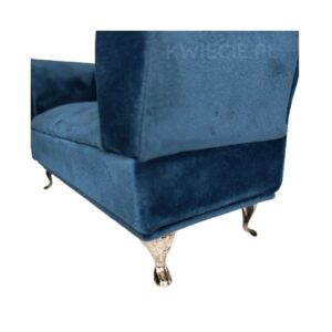 szkatułka na biżuterię granatowa sofa z lusterkiem