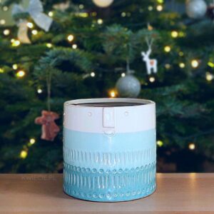 osłonka ceramiczna biało-niebieska, buźka z noskiem