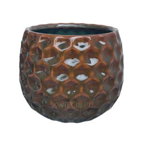 osłonka ceramiczna brązowo-zielona kula