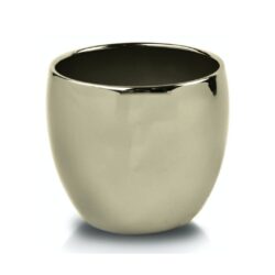 osłonka ceramiczna złota kula, doniczka lustrzana
