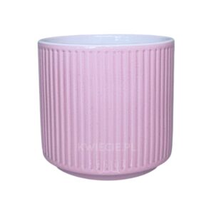 osłonka ceramiczna różowa w prążki