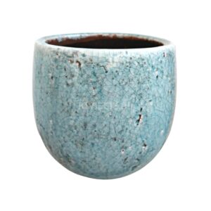 osłonka ceramiczna z naturalnymi spękaniami, błękitna