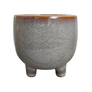 doniczka na nóżkach, osłonka ceramiczna zielona, grey elephant