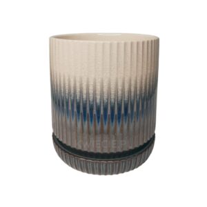 ceramiczna doniczka z podstawkiem